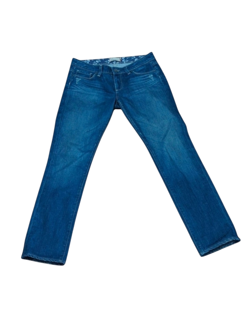 Paige Skyline Drive Distressed Straight Jeans Size 29